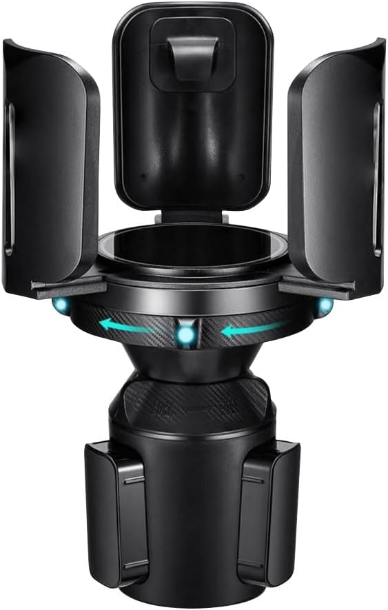 Car Cup Holder Expander, All Purpose Cup Holder Adapter with Adjustable Base, Auto Cup Organizer Expander Holder Compatible with 3.04" to 5.25" Bottles, Mugs, Drinks, Foods (1 PC) by GLSOWEE