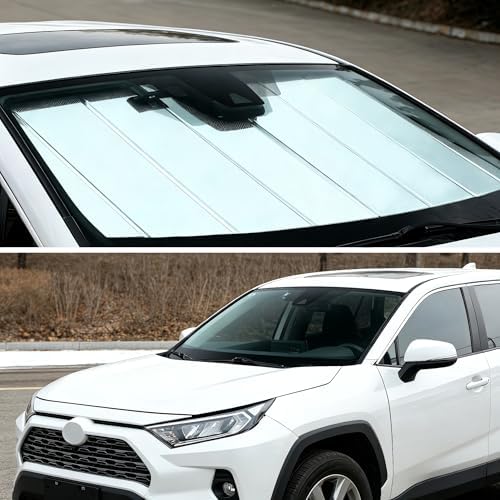 Custom Fit Windshield Sun Shade for Ram 1500 2019-2026 with 5 inch Wide Sensor, Foldable 3-Layer High Reflective Silver Sunshade, Blocks UV Rays and Reduces Cabin Heat - Image 7
