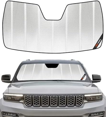 Pigenius Windshield Sunshade for Jeep Grand Cherokee 2022-2026, Grand Cherokee L 2021-2026 Custom Front Window Sun Shade - BLAZBLOCK by Pigenius