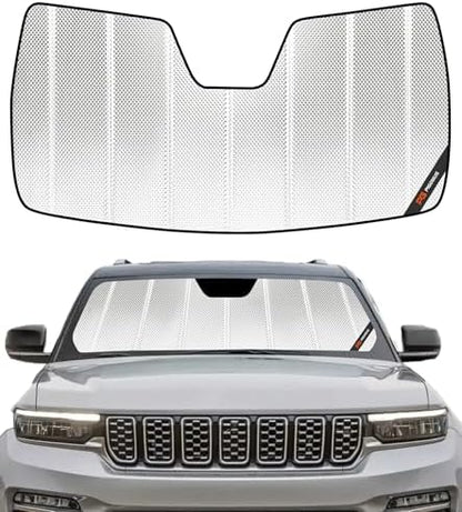 Pigenius Windshield Sunshade for Jeep Grand Cherokee 2022-2026, Grand Cherokee L 2021-2026 Custom Front Window Sun Shade - BLAZBLOCK by Pigenius