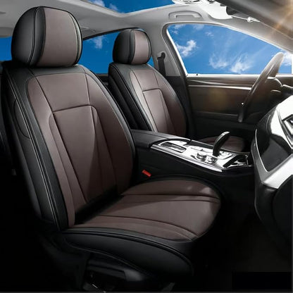Front Seat Covers Custom Fit For Hyundai Ioniq 6 2023-2026 ,BlackBrown | Luxury Faux Leather, Waterproof, Anti-Slip, Airbag Compatible, Breathable, Car Seat Protectors, 1 Row 2 Seats by Unknown