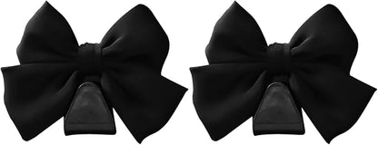2 Pack Bow Car Seat Headrest Hooks, Black | PVC construction, snap-on installation, holds bags purses or umbrellas, fits most cars and trucks, car interior accessories - Image 6