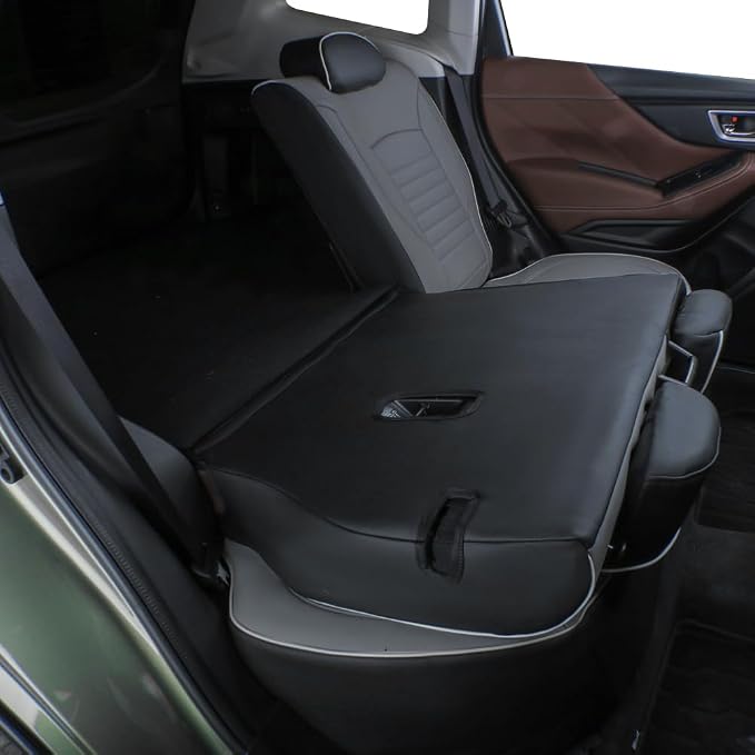 EKR Car Seat Covers for Subaru Forester 2014-2018(NO Base),Full Set | Custom Fit for Subaru Forester 2014-2018(Not for Base)Factory-Like Fit,360°Protection,Faux Leather(Black/Gray) - Image 4