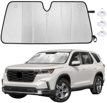 EcoNour Foldable Sun Shade Fit for Honda Pilot 2016-2024 2025 2026 by EcoNour