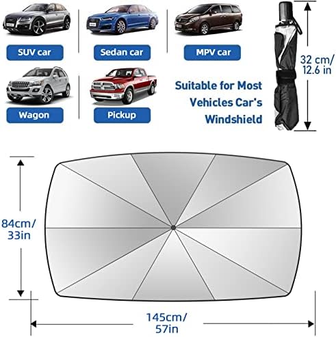 2026 Windshield Sun Shade Umbrella, Foldable Car Sunshade, 99% UV Block - Image 5