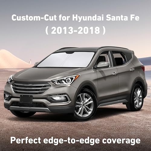 EcoNour Windshield Sunshade Compatible for Hyundai Santafe 2013-2017 2018 - Image 2
