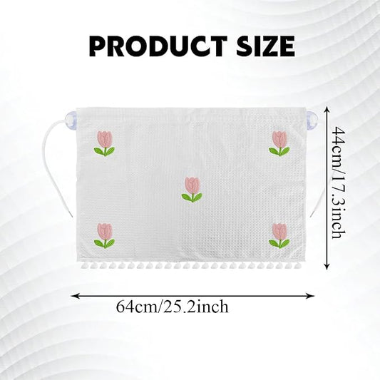 Car Side Window Sun Shade Privacy Curtain for Baby, Car Window Screen, 25"x18" Sun Protection Curtain, Blackout UV Protection Window Shades with Suction Cup for Back Seat (Five Tulips) - Image 2