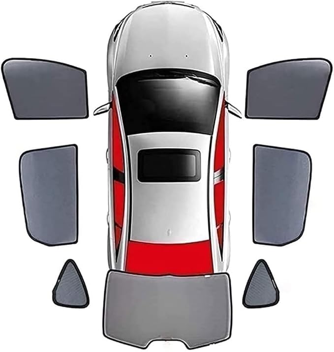 Car Side Window Sunshades for Volvo XC60 2. Gen (Spa) 2018-2024, Magnetic UV Protection Shades for Front/Rear Windows, Heat Resistant Sun Visor Shield Accessories,F/7 Wholecar by Unknown