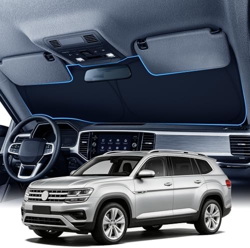 Zanch for Volkswagen Atlas 2018-2026 Custom Windshield Sun Shade, 7-Layer UV & Heat Block, 3D Laser Scanned, Interior Protection, Keep Car Cooler, Foldable SUV Accessories by Zanch