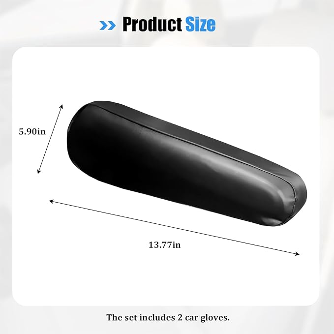 2PCS Car Armrest Cover, Soft Leather Anti-Scratch Vehicle Seat Arm Rest Protector with Side Pocket, Breathable Auto Interior Front Seat Armrest Cover Pad, Universal for Most Vehicles - Image 2