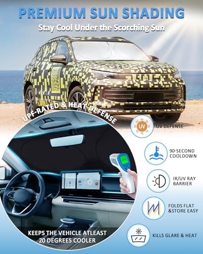Windshield Sun Shade for Volkswagen VW Tiguan 2018-2024 2025 2026 Sunshade - Image 2