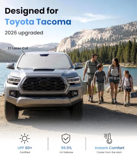 Zanch Windshield Sun Shade Umbrella for Toyota Tacoma 2001-2026 - Image 2