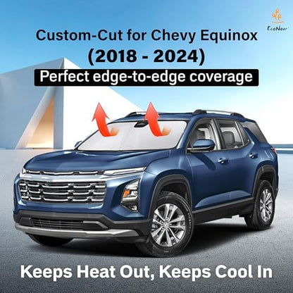EcoNour Windshield Sunshade Compatible for Chevrolet Equinox 2018-2023 2024 - Image 2