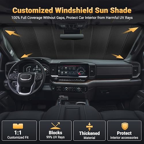 EcoNour Foldable Sun Shade Fit for Toyota Tacoma 2016-2021 2022 2023 - Image 5