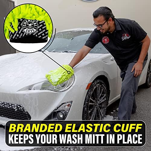 Chemical Guys Chenille Premium Scratch-Free Microfiber Wash Mitt for Car Washing,Lime Green,Ultra-Soft Car Wash Gloves,Swirl-Free Finish,Safe for Trucks,SUVs,Motorcycles,and More,(Pack of 24) - Image 5
