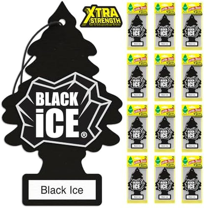 LITTLE TREES Car Air Freshener | Xtra Strength Provides Long-Lasting Scent for Auto or Home | Extra Boost of Fragrance | Black Ice, 24 Air Fresheners - Image 2