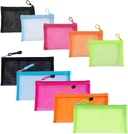Small Mesh Zipper Pouch Bags for Purse & Small Mesh Pencil Pouches by Unknown