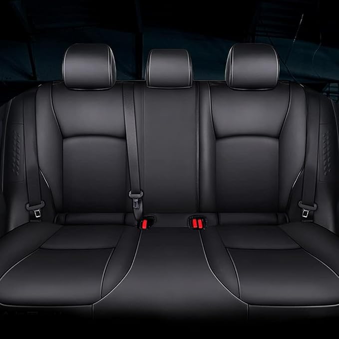 Seat Covers for Mazda 3 2019 2020 2021 2022 2023 2024 2025 2026 | Custom Fit Full Set Waterproof Aigbag Compatible,Faux Leather Car Mazda3 Seat Cover Black - Image 2