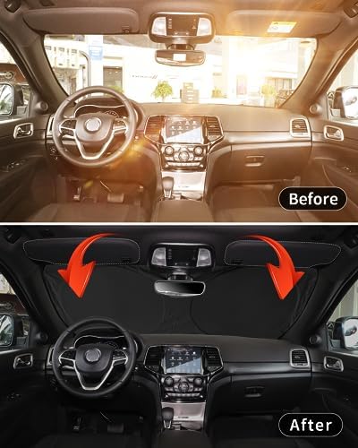 INSAUTO for Tundra 2020 Windshield Sunshade Car Window Sun Shade Custom Fit 2007-2021 Toyota Tundra Windshield Cover Limited SR5 Platinum TRD Pro 2Dr 4Dr Pickup Truck Accessories Sun Shield Protector - Image 3