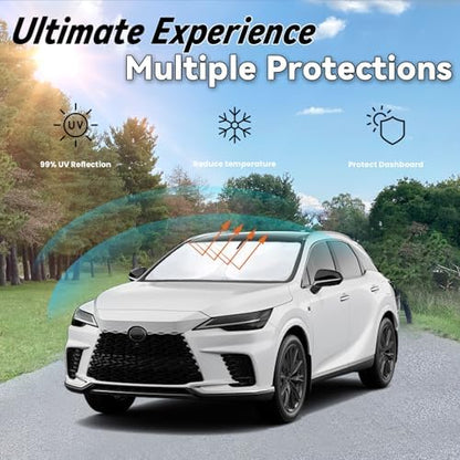 Windshield Sun Shade for 2016-2022 Lexus RX 350 450h Accessories - Image 3