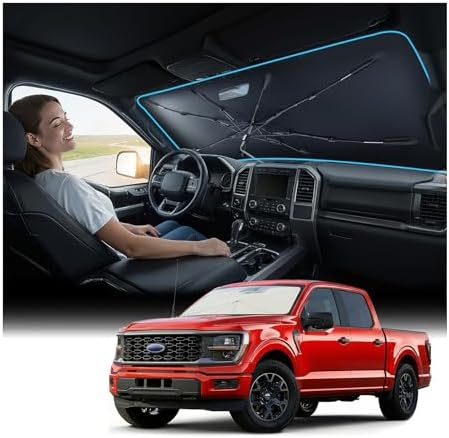 Nmoiss Windshield Sun Shade Umbrella for Ford F150 F250 by Nmoiss