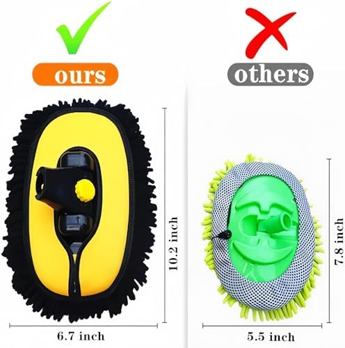BMLEI Car Wash Brush with Long Handle, Cleaning Mop Car Wash Kit,Yellow - Image 4