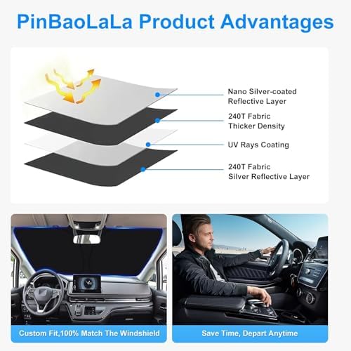 Custom Fit Windshield Sun Shade for Mitsubishi Outlander 2022-2026 - Image 4