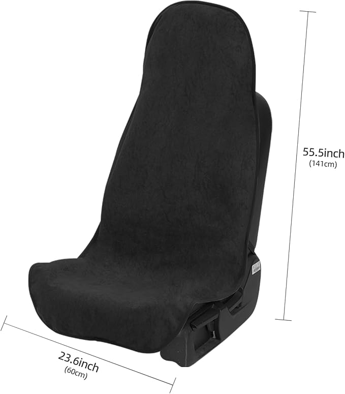 Waterproof Car Seat Cover Full Sets Interior Sets Universal Fits Car Sweat Towel for Trucks SUV Van Car Seat Protector Black Protector Cloth Seats Pack of 3 - Image 7