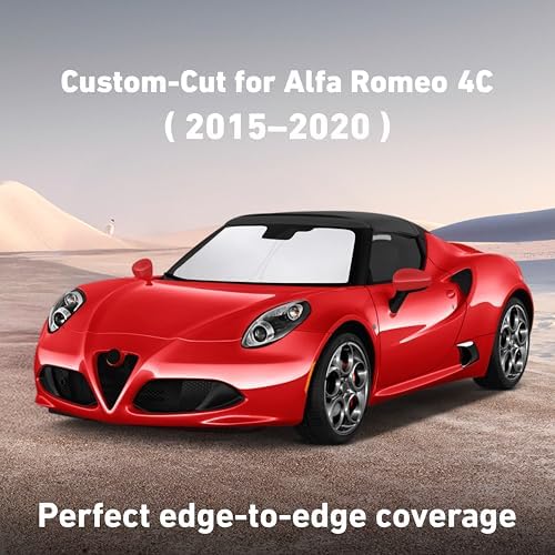 Econour Windshield Sunshade Compatible for Alfa Romeo 4C 2015-2017 2018 - Image 2