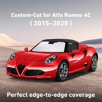 Econour Windshield Sunshade Compatible for Alfa Romeo 4C 2015-2017 2018 - Image 2