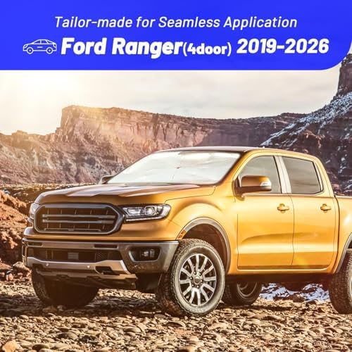 Windshield Sun Shade Fit for Ford Ranger (4Door) 2019-2026, Umbrella Shades - Image 3
