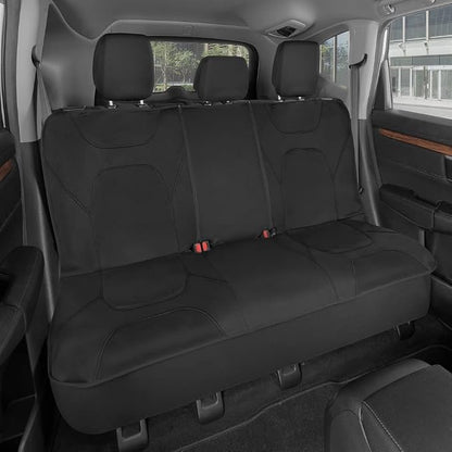 Motor Trend AquaShield Neoprene Waterproof Seat Covers for Trucks - Black 60/40 Split Bench Rear Seat Cover - Carseat Cover Automotive Back Seat Protector - Car Accessories for Kids & Dogs by MotorTrend