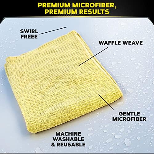 Meguiar's Water Magnet Microfiber Drying Towel,Premium Car Wash Microfiber Towel that’s Super Plush,Water Absorbent & Scratch-Free Big-Microfiber Towels for Cars,(Pack of 6) - Image 3