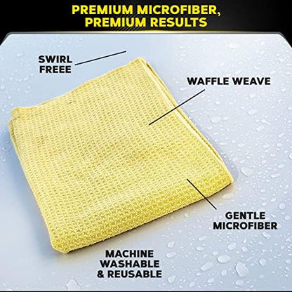 Meguiar's Water Magnet Microfiber Drying Towel,Premium Car Wash Microfiber Towel that’s Super Plush,Water Absorbent & Scratch-Free Big-Microfiber Towels for Cars,(Pack of 6) - Image 3