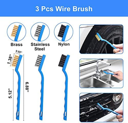 26Pcs Car Detailing Brush Set, Car Detailing Kit, Car Detailing Brushes, Car Cleaning Kit, Car Windshield Cleaning Tool, Professional Car Care kit - Car Wash Brush kit for Interior Exterior Wheels - Image 5