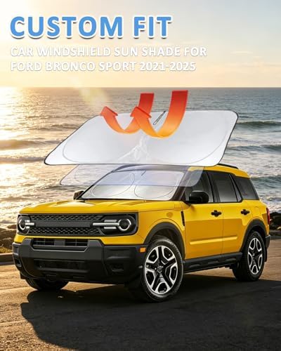 Windshield Sun Shade for Ford Bronco Sport 2021-2024 2025 2026 Sun Visor - Image 2