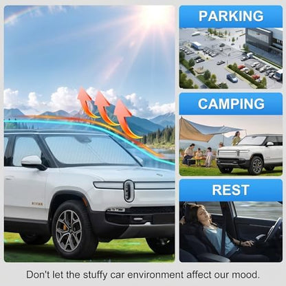 Custom Fit Windshield Sun Shade for Rivian R1S / R1T 2022-2026 - Image 6