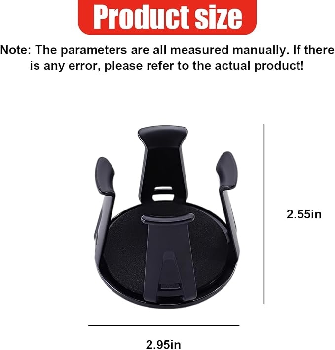YoRise Car Cup Holder Expander, Automotive Drink Holder Adapter with Adaptive Clamping Arm, Universal Vehicle Cupholder Expander Accessories for Fixing Water Cups, Drinks (2PCS) - Image 2