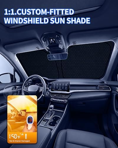 Taycan Customized Windshield Sun Shade for 2020 2021 2022 2023 2024 2025 2026 Taycan Front Window Sunshade Visor Protector Foldable Blocks UV Rays Keep Car Cooler Accessories - Image 2