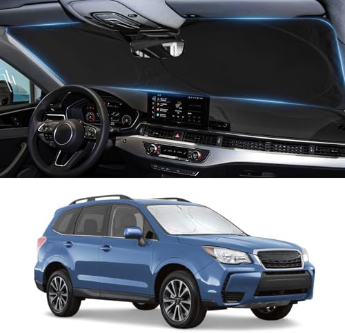 Sun Shade for 2014 2015 2016 2017 2018 Subaru Forester Windshield Sunshade by BOODANCARS