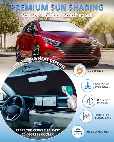 Sun Shade for Nissan Versa 2020 2021-2025 2026 Windshield Sunshade - Image 2
