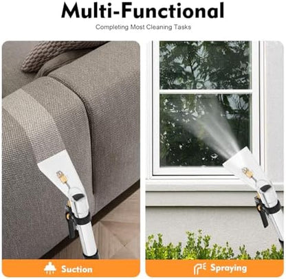 Professional Carpet Cleaner Machine - 40L Water Tank, 3-in-1 Carpet Shampooer with Vacuuming/Spraying Functions, 230mbar Suction - Stainless Steel Upholstery & Carpet Cleaner for Home, Hotel, Office - Image 3