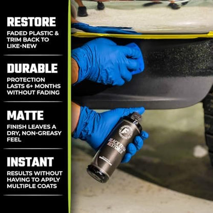 ExoForma Black Trim Restorer - Lasts 6+ Months, Dye Infused Waterproof Plastic Restorer for Cars - Perfect for Faded Bumpers, Trim & Vinyl on Jeeps, Truck Beds, Avalanches & ATVs | 4oz - Image 5