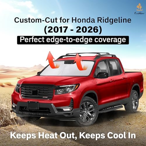 EcoNour Windshield Sun Shade Compatible for Honda Ridgeline 2017–2026 - Image 2