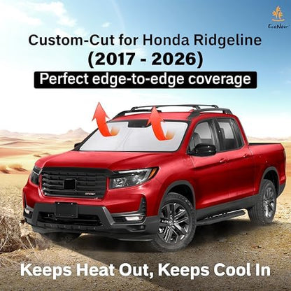 EcoNour Windshield Sun Shade Compatible for Honda Ridgeline 2017–2026 - Image 2