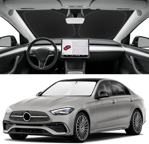 Windshield Sun Shade for Mercedes-Benz C-Class 2015-2026 by SLOGENTO
