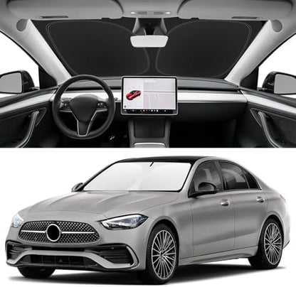 Windshield Sun Shade for Mercedes-Benz C-Class 2015-2026 by SLOGENTO
