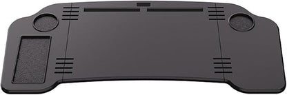 Foldable Car Table,Steering Wheel Desk for Laptop/Meal Tray Travel, 2-in-1 | Portable/Reinforced,Fit for Most Vehicles,Work Surface 30.31" x 14.96",Drink Holder & Phone Slot Included,Installs in Seconds by CutomHatBulk