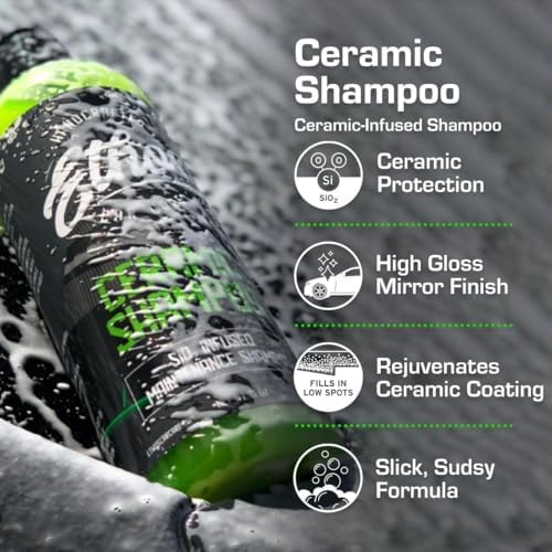 Ceramic Car Shampoo - Slick Ceramic Car Wash Soap for Coatings - pH-Balanced Car Wash Shampoo - Adds Hydrophobic Protection | Enhances Coatings, Waxes or Sealants | Incredible Shine (16oz - 2 Pack) - Image 2