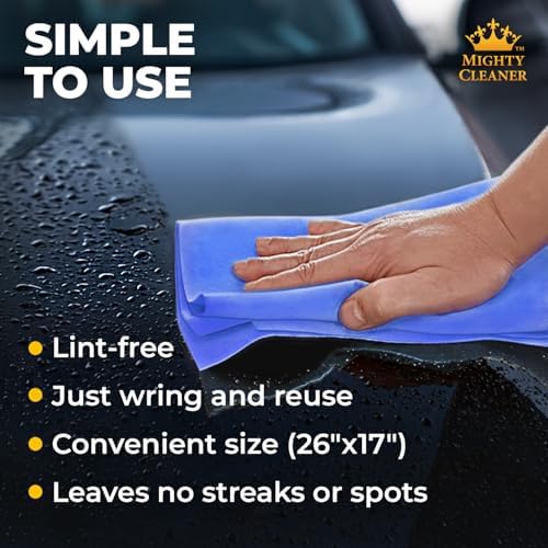 Premium Shammy Cloth for Car Drying – 2pk+1 Free – 26"x17" – Soft Chamois - Image 4